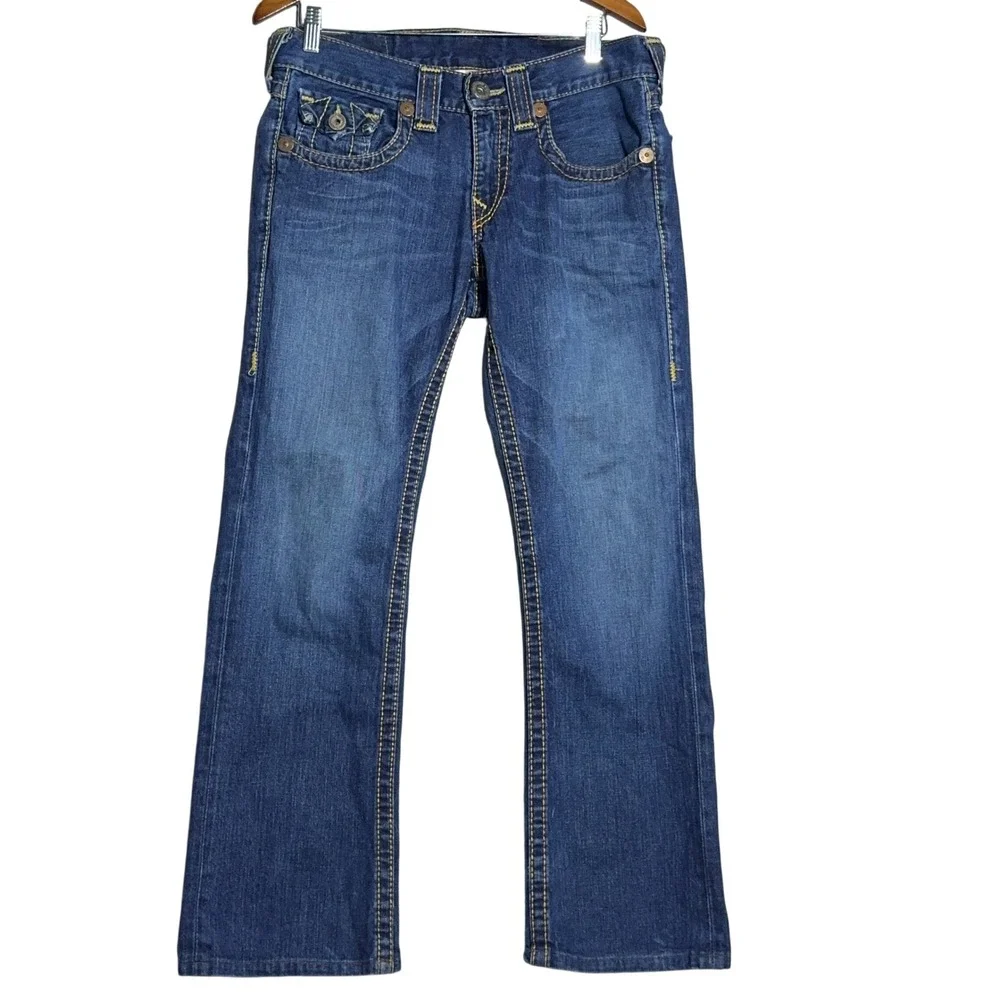 True Religion Billy Big T‎ Y2K Distressed Jeans Mens Size 31 Blue Streetwear
